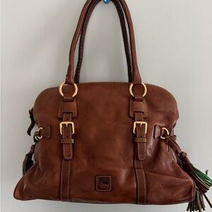 NWT Dooney & Bourke Florentine Leather Buckle Satchel